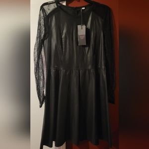 New with tags Faux Leather Dress